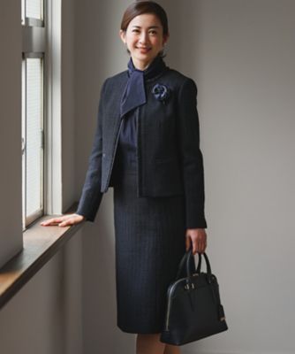 送料無料】【セットアップ対応】ライトシャインツイード ノーカラー