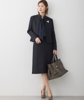 送料無料】【セットアップ対応】ライトシャインツイード ノーカラー