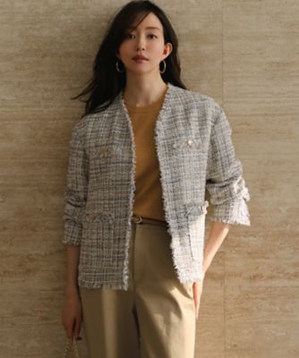 ＜23区 L (Women/大きいサイズ)＞【ＶＥＲＹ掲載】ＧＩＯＬＩＣＡツイード　ジャケット（ＪＫＷＷＬＳ０２０６）