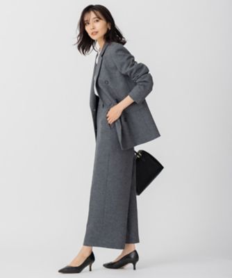 【ＣＬＡＳＳＹ．１月号掲載】ウール圧縮スムース　ダブル前　ジャケット（ＪＫＷＷＮＷ０４１７）