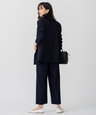 【ＣＬＡＳＳＹ．１月号掲載】ウール圧縮スムース　ダブル前　ジャケット（ＪＫＷＷＮＷ０４１７）
