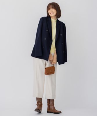 【ＣＬＡＳＳＹ．１月号掲載】ウール圧縮スムース　ダブル前　ジャケット（ＪＫＷＷＮＷ０４１７）