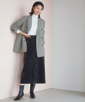 M 23区　ガンクラブチェック ロング ジレ　ブラウン　チェック 23区 ガンクラブチェック ロング ジレ （ブラウンチェック