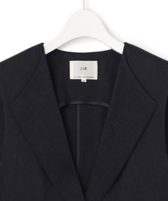 【ＣＬＡＳＳＹ．６月号掲載】リネンレーヨンストレッチ　　ロング　ジレ（ＪＫＷＷＳＭ０４０６）