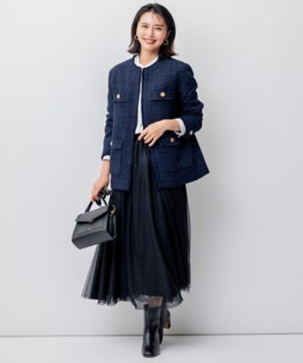 ◆スキャパ◆未使用◆プレシャス掲載◆ウールブレンドツイードジャケット CHANEL シャネル ツイードジャケット ジャケット トップス 上着