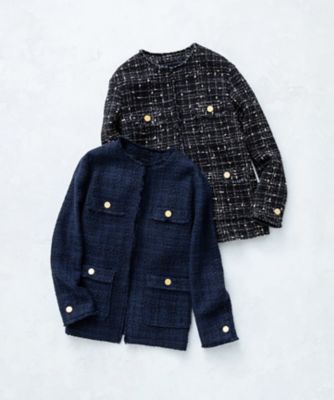 GIOLICA ツイードVネック ジャケット GIOLICA ツイードVネック ジャケット