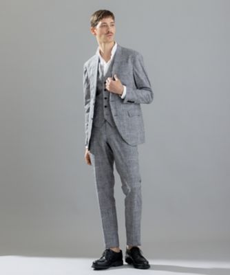 軽量タフタラインデザインロングベスト/洗える(ベスト・ジレ