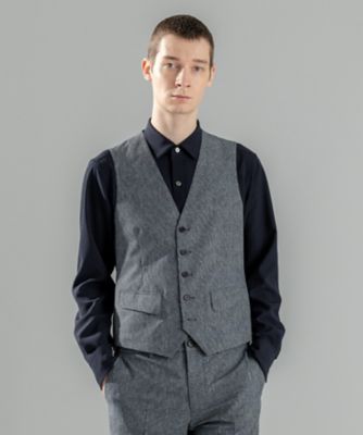 ＜JOSEPH HOMME＞新柄【洗える／ストレッチ／シワになりにくい／セットアップ対応可】クールドッツストレッチ　ジレ（ＪＲＪＨＧＭ０３０１）