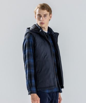 新素材【撥水加工】ライトラスターシャンブレー ダウンベスト