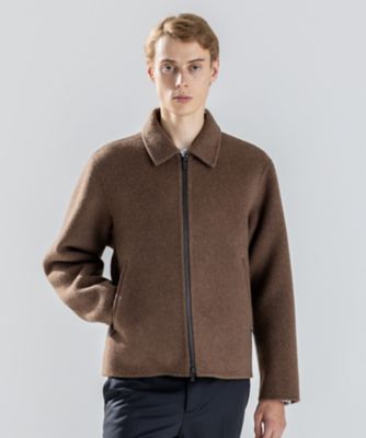 新素材】ウールキャメルリバー ジップアップブルゾン