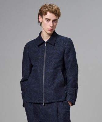 新柄】エスニカルスラブジャカード ジップアップブルゾン