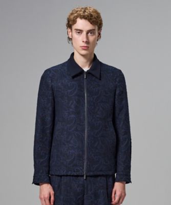 新柄】エスニカルスラブジャカード ジップアップブルゾン