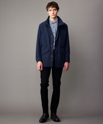 ☆タグ付き新品☆ヒューマンウーマン パウダーツイルブルゾン コート ヒューマンウーマン human woman ◇ノーカラースプリングコート