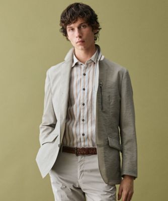 ジョセフアブード L 25AW メランジハイパワー2wayストレッチ ジャケット フードが外せる】メランジハイパワー2wayストレッチ ジャケット