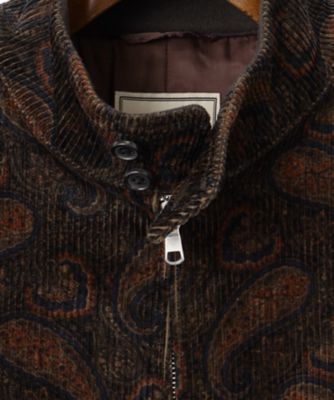 ペイズリープリント コーデュロイ ゴルフジャケット