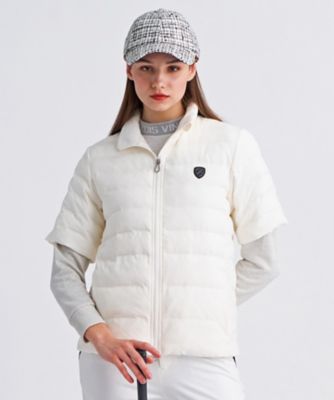 23区GOLF/ニジュウサンクゴルフ 半袖パディングブルゾン(JRVLGW0408) 001_シロ スポーツウェア【三越伊勢丹/公式】