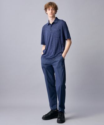 ゆったりシルエット】ランダムスラブリップ アウトドアポロシャツ