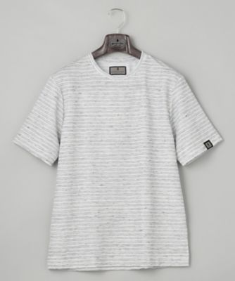 NEW【麻混の清涼感】ノルマンディーリネン ボーダーTシャツ 11008KHGOCM0501203001?$VS_1500$