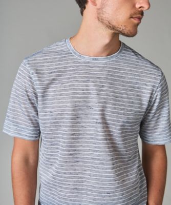NEW【麻混の清涼感】ノルマンディーリネン ボーダーTシャツ NEW【麻混の清涼感】ノルマンディーリネン ボーダーTシャツ