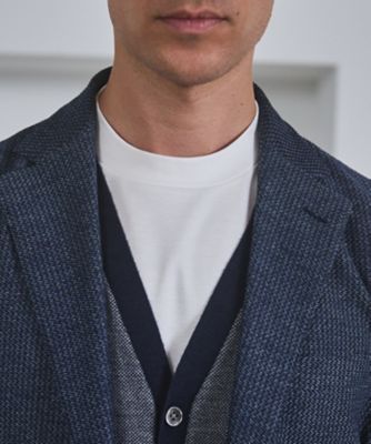クルーネック以上　モックネック未満【ジャケット専用】カバーネックＴシャツ（ＫＨＧＯＧＡ０１０１）