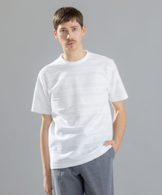 ＜JOSEPH HOMME＞ジャカードボーダー　クルーネックＴシャツ（ＫＨＪＨＣＭ０４０５）