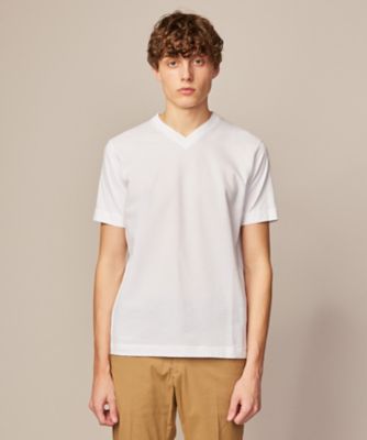 ＜JOSEPH ABBOUD (Men) ＞【キングサイズ・オリジナルオーガニックコットン使用】ＪＯＥ　ＣＯＴＴＯＮサッカー　Ｖネック　Ｔシャツ（ＫＨＪＫＣＭ０３０２）