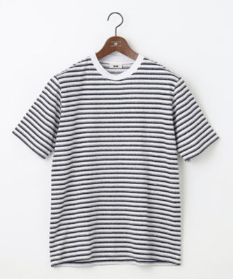 【キングサイズ・リネン素材/清涼感/吸水速乾】リネン天竺ボーダー Ｔシャツ trim_ofcrs_item711207f8bc0c11e