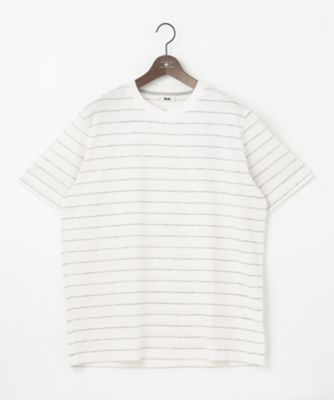 【キングサイズ・リネン素材/清涼感/吸水速乾】リネン天竺ボーダー Ｔシャツ キングサイズ・リネン素材／清涼感／吸水速乾】リネン天竺