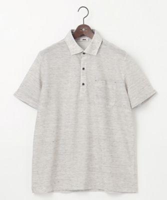 ＜JOSEPH ABBOUD (Men) ＞【キングサイズ・吸水速乾／軽量】リネンＴＯＰピケ　ポロシャツ（ＫＨＪＫＳＳ０３０７）