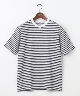 JOSEPH ABBOUD (Men) /ジョセフ アブード 【リネン素材/清涼感/吸水速乾】リネン天竺ボーダー Tシャツ(KHJLCM0406)