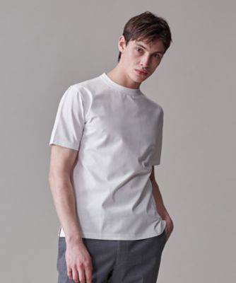 ＜J.PRESS (Men)＞【ＵＶカット　／　接触冷感　／　吸水速乾　／　ビジネス対応】【Ｊ．ＰＲＥＳＳ　ＰＲＥＭＩＵＭ　ＪＥＲＳＥＹ】ポンチクルーネック　Ｔシャツ（Ｋ