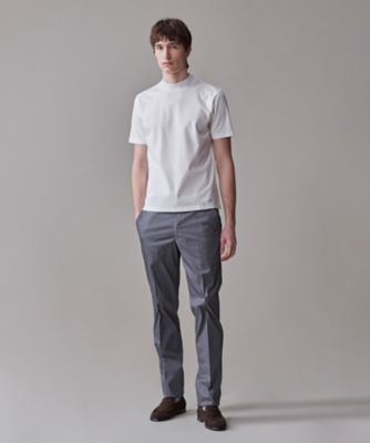 【ＵＶカット　／　接触冷感　／　吸水速乾　／　ビジネス対応】【Ｊ．ＰＲＥＳＳ　ＰＲＥＭＩＵＭ　ＪＥＲＳＥＹ】ポンチモックネック　Ｔシャツ（Ｋ