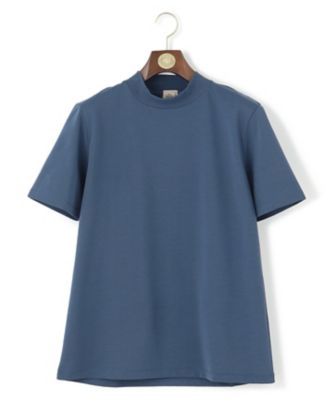 【ＵＶカット　／　接触冷感　／　吸水速乾　／　ビジネス対応】【Ｊ．ＰＲＥＳＳ　ＰＲＥＭＩＵＭ　ＪＥＲＳＥＹ】ポンチモックネック　Ｔシャツ（Ｋ