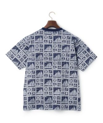 Ｒｅｙｎ　ｓｐｏｏｎｅｒ×Ｊ．ＰＲＥＳＳ　総柄クルーネック　ポケットＴシャツ（ＫＨＯＶＳＡ０６１２）