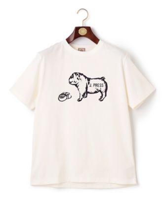 ＜三越伊勢丹/公式＞【SALE】J.PRESS (Men)/ジェイ・プレス ブルドッググラフィック Tシャツ シロ トップス【三越伊勢丹/公式】