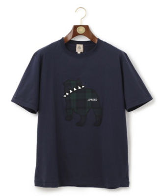 ＜J.PRESS (Men)＞【ＫＩＮＧ　ＳＩＺＥ】バックブルドック　ファブリックワッペン　Ｔシャツ（ＫＨＯＸＮＸ０５０６）