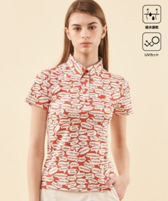 23区GOLF/ニジュウサンクゴルフ 【WOMEN】【吸水速乾/UVカット】YELL総柄プリントポロシャツ(KHVLCM0428)
