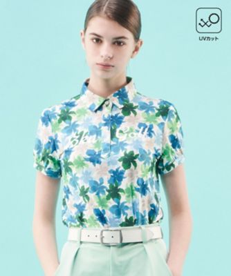 【SALE】23区GOLF/ニジュウサンクゴルフ 草花柄プリントポロシャツ(KHVLCM0538) 564_パイングリーン スポーツウェア【三越伊勢丹/公式】