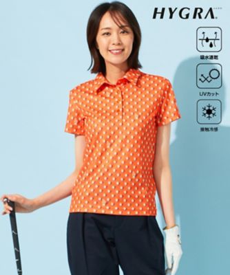 23区GOLF/ニジュウサンクゴルフ 【WOMEN】【接触冷感・UVケア・吸水速乾】アイス柄 ポロシャツ(KHVLCM0618)