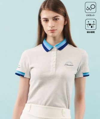 23区GOLF/ニジュウサンクゴルフ 【WOMEN】【UVケア・吸水速乾】ハニカムカノコ 半袖ポロシャツ(KHVLCS0308)
