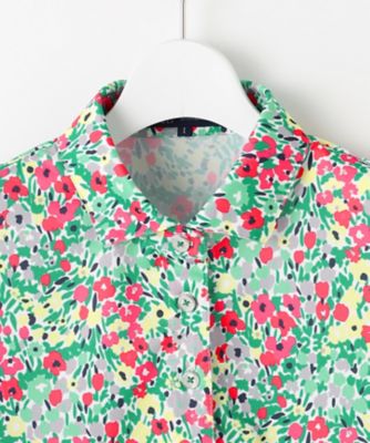 【ＷＯＭＥＮ】フェアウェイに映える◎ゴルフのベストシーズンにお勧め◎花柄プリント　ポロシャツ（ＫＨＶＬＧＭ０４１８）