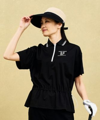【ＷＯＭＥＮ】ウェストドローコードポロ　ストレッチ　ＵＶケア　スムース素材（ＫＨＶＬＧＭ０５０８）