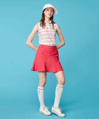 【WOMEN】ウェーブロゴプリントノースリーブシャツ WOMEN】ウェーブロゴプリントノースリーブシャツ