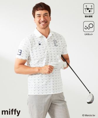 23区GOLF 【MEN】【吸水速乾/UVカット】ミッフィーフェイスポロシャツ ネイビー系5 LL 男性服・メンズ・紳士服・男性ファッション (23区GOLF>トップス) ポロシャツ ニジュウサンクゴルフ/にじゅうさんくごるふ【通販】【オンワード】