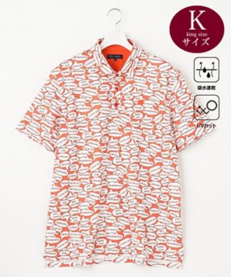 23区GOLF/ニジュウサンクゴルフ 【ＭＥＮ】【キングサイズ／吸水速乾／ＵＶカット】ＹＥＬＬ総柄プリントポロシャツ（ＫＨＶＴＣＭ０４２６）