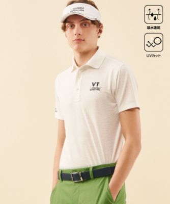 23区GOLF/ニジュウサンクゴルフ 【MEN】【吸水速乾/UVケア】YELL柄ジャガード ポロシャツ(KHVTCM0445)