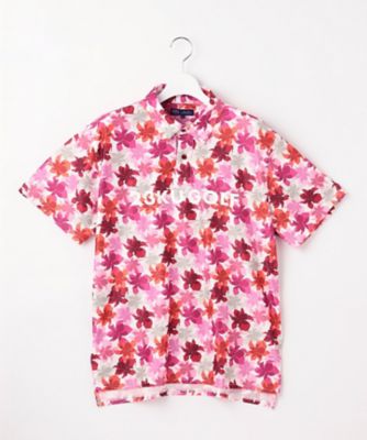 【ＭＥＮ】【ＵＶカット】草花柄プリントポロシャツ（ＫＨＶＴＣＭ０５３５）
