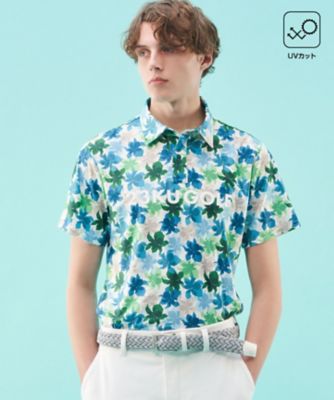【ＭＥＮ】【ＵＶカット】草花柄プリントポロシャツ（ＫＨＶＴＣＭ０５３５）