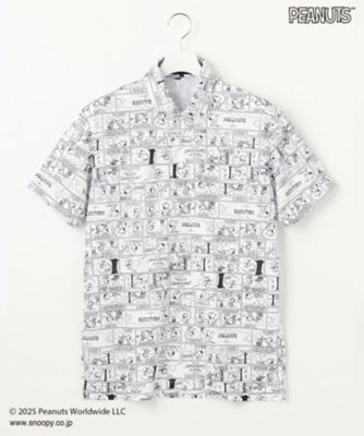 23区GOLF/ニジュウサンクゴルフ 【MEN】『PEANUTS』コラボ アメコミ柄ポロシャツ(KHVTGM0025)