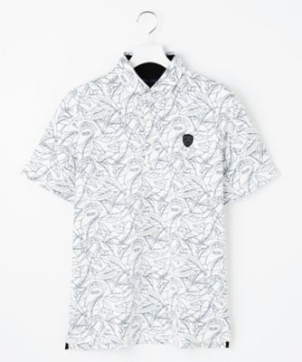 23区GOLF/ニジュウサンクゴルフ 【ＭＥＮ】遮熱エイトムーブ　リーフポロシャツ　吸水速乾　ＵＶカット　透けにくい　ストレッチ性（ＫＨＶＴＧＭ０１２５）